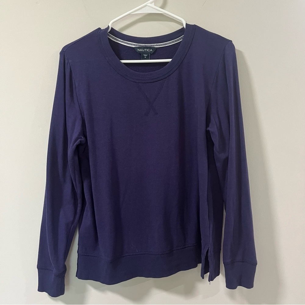 Nautica Men's Long Sleeve Crew Neck Sweater Medium 10/12/Navy - Picture 2 of 15